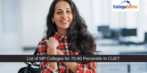 List of MP Colleges for 70-80 Percentile In CUET