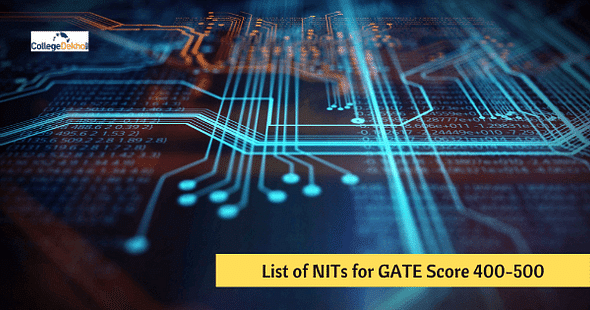 List of NITs for GATE Score 400-500