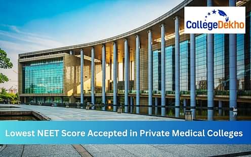 What is the lowest marks for private college in NEET?
