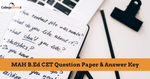 MAH B.Ed CET 2021 Question Paper