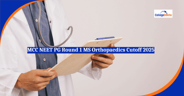 MCC NEET PG Round 1 MS Orthopaedics Cutoff 2025