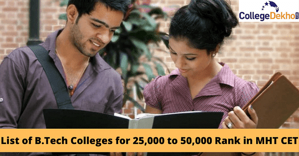 List of B.Tech Colleges for 25,000 to 50,000 Rank in MHT CET