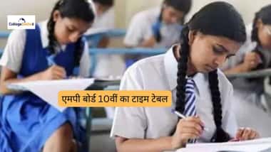 एमपी बोर्ड 10वीं टाइम टेबल 2026 (MP Board 10th Time Table 2026 in Hindi)