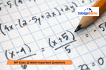 MP Class 12 Math Important Questions 2026