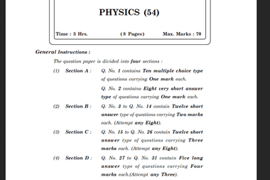 Maharashtra HSC Physics Exam 2026 LIVE