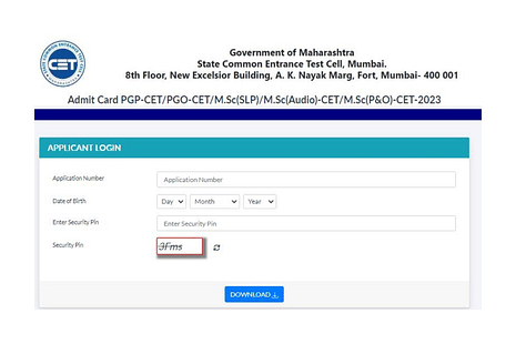 Maharashtra PGP CET Admit Card 2023 Released Link activated at