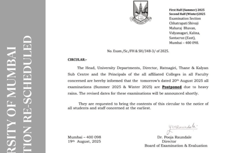 Mumbai University Postpones all Exams