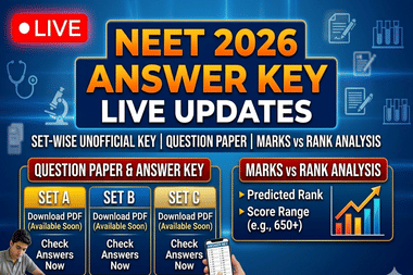NEET 2026 Answer Key LIVE Updates: Set Wise Unofficial Key; Question Paper, Marks vs Rank Analysis