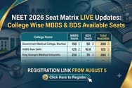 NEET 2026 Counselling Registration Link (OUT) LIVE Updates: College Wise MBBS & BDS Available Seats Matrix; Instructions