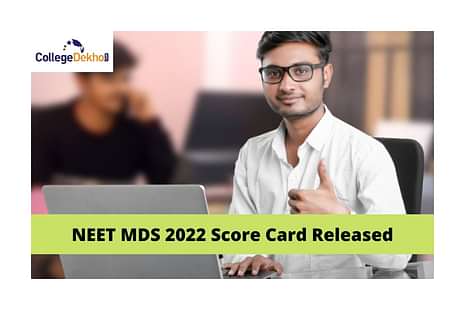 NEET MDS 2022 score card released