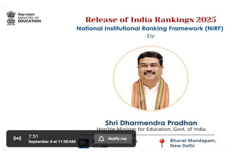 NIRF Overall Ranking 2025 LIVE Updates