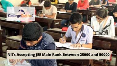जेईई मेन रैंक 25,000 से 50,000 के लिए NITs की लिस्ट 2026