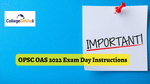 OPSC OAS 2022 Exam Day Instructions