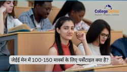 जेईई मेन में 100-150 मार्क्स के लिए पर्सेंटाइल 2026 क्या है? (Percentile for 100-150 Marks in JEE Main 2026 in Hindi?)
