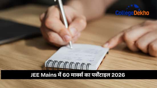 JEE Mains में 60 मार्क्स का पर्सेंटाइल 2026 (Percentile of 60 Marks in JEE Mains 2026)