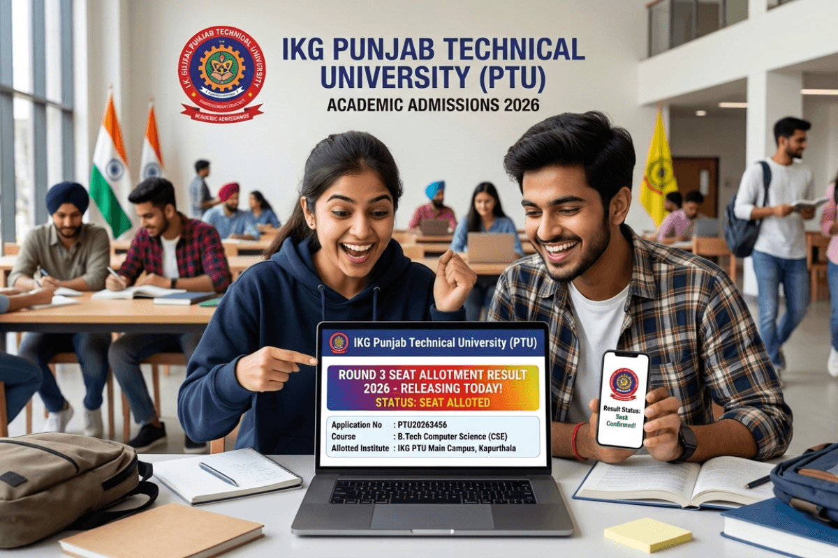 Punjab PTU Round 3 Seat Allotment Result 2026 Releasing Today: Release Time; Seat Acceptance Process
