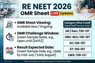 RE NEET 2026 OMR Sheet (SOON) LIVE Updates: Result Expected Date; Category Wise Cutoff