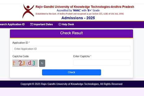 RGUKT AP IIIT Selection Merit List 2025 LIVE Updates
