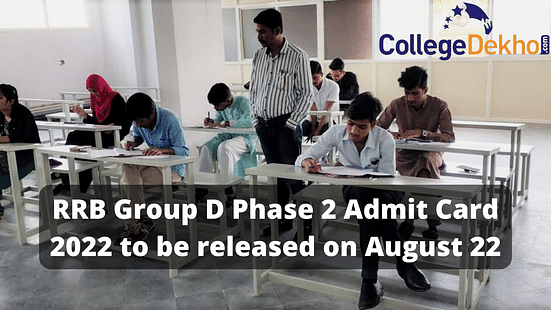 RRB Group D Phase 2 Admit Card 2022 to be released on August 22