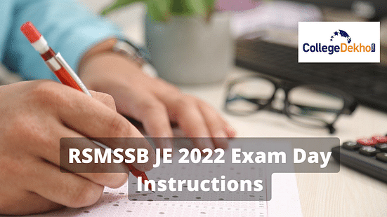 RSMSSB JE 2022 Exam Day Instructions