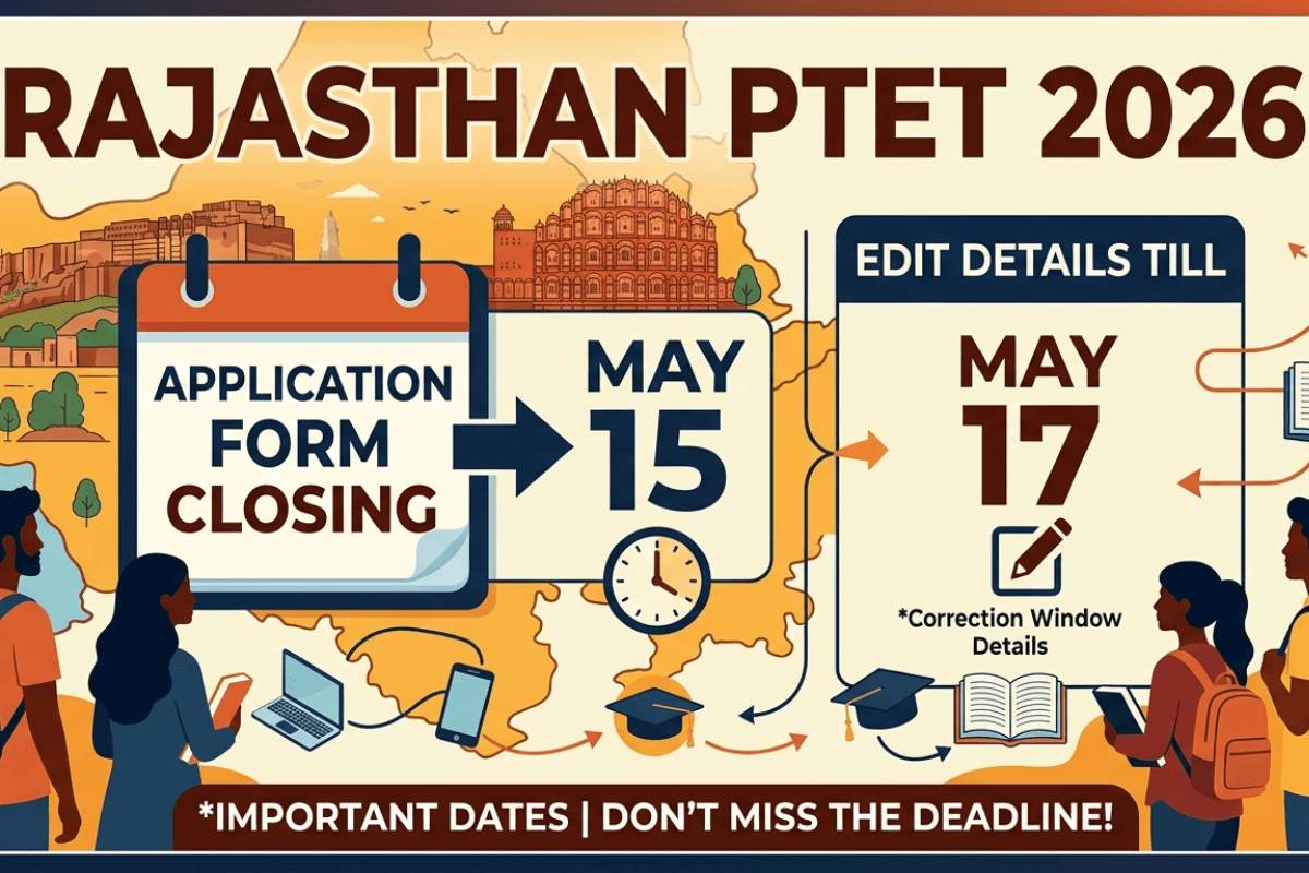 Rajasthan PTET 2026 Application Form Closing on May 15: Edit details till May 17