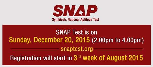 SNAP Test 2015 – Registration from 3rd Week of August