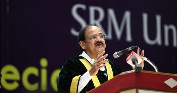 Vice President of India Addresses Students at Special Convocation Ceremony of SRM University