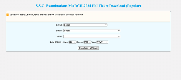 TS SSC 10th Hall Ticket Download Link 2024 (Activated)