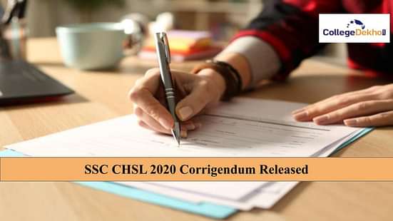 SSC CHSL 2020 Corrigendum Released