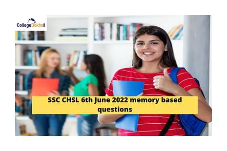 SSC CHSL 6th June 2022 memory based questions