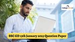 SSC GD 13th January 2023 Question Paper