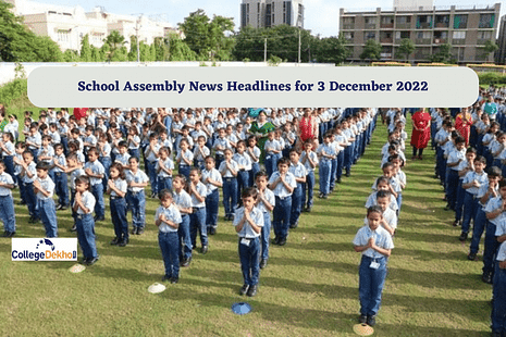 School Assembly News Headlines for 3 December 2022