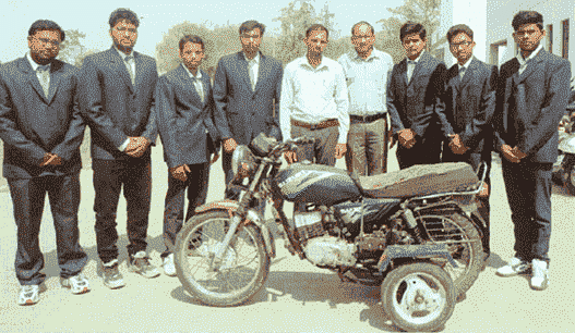 SB Jain students created bike with reverse gear.
