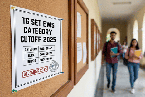 Subject-wise TG SET EWS Category Cutoff 2025