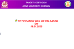 TANCET 2025 Notification to be out on January 19; Official website updated