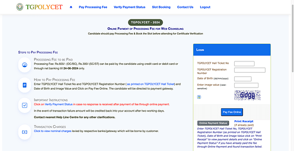 TS POLYCET Counselling Registration Link 2024