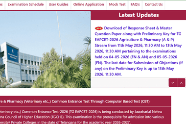 TG EAMCET 2026 Agriculture & Pharmacy Response Sheet 2026 to be released on May 11 at 11:30 AM