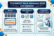TG EAMCET Mock Allotment Result 2026 (OUT) Live Updates: Download Link Activated; Instructions to Edit Web Options & Cutoff Trends