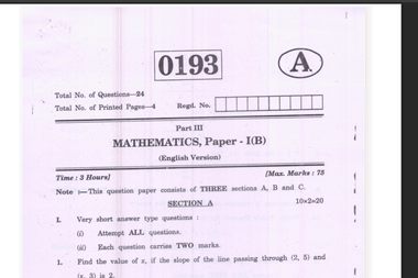 TG Inter 1st Year Maths 1B Exam 2026 LIVE: Most Important Questions; Guess Paper & Formulas for Last Minute Revision