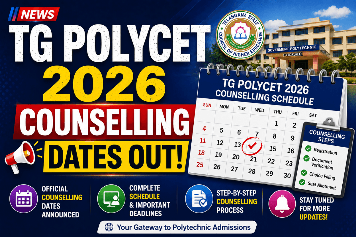 TG POLYCET 2026 Counselling Dates Announced; Round 1 Registration to Begin on May 27