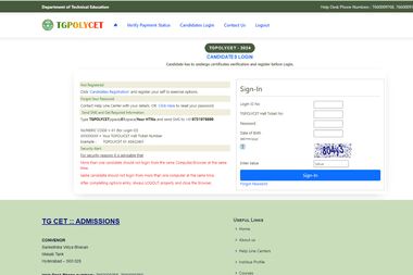 TS POLYCET Seat Allotment Result 2024 Live Updates