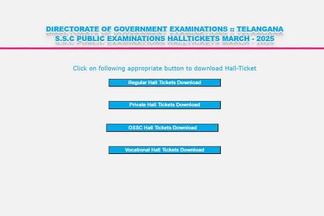 TS SSC Hall Ticket Download 2025