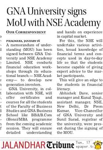 MoU WITH NSE ACADEMY