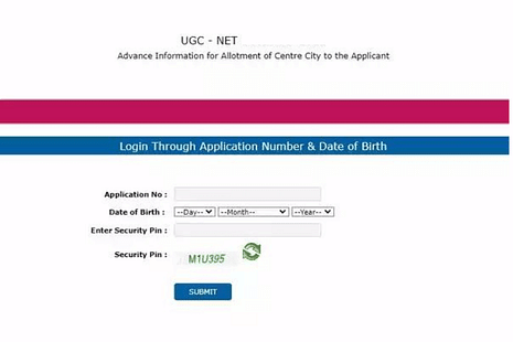 UGC NET City Intimation Slip 2023