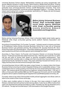 Universal Business School’s Alumni Receive Seed Funding from HT Media’s Accelerator