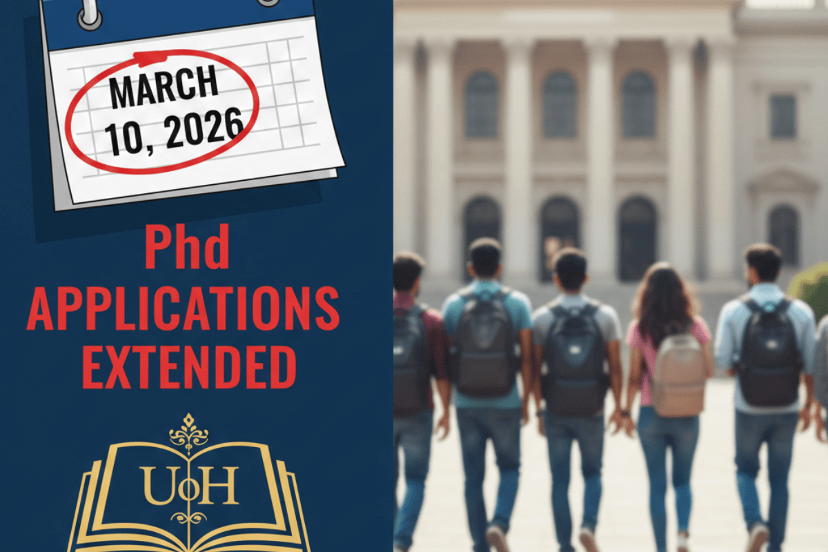 UoH extends last date to submit PhD Application Form 2026