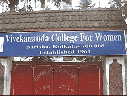 Students of Vivekananda College for Women on Protest