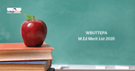 WBUTTEPA M.Ed Merit List 2020