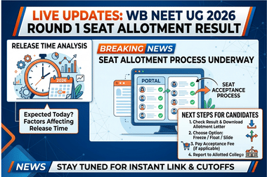 WB NEET UG 2026 Round 1 Seat Allotment Result LIVE Updates