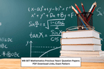 WB SET Mathematics Previous Years' Question Papers